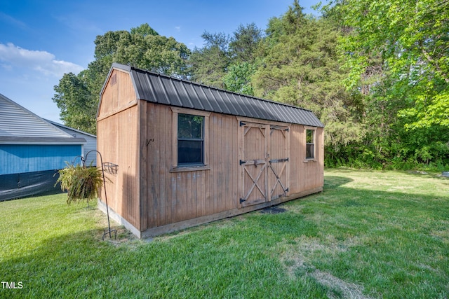 view of shed