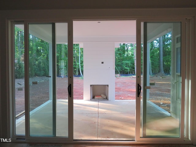 doorway to outside with french doors
