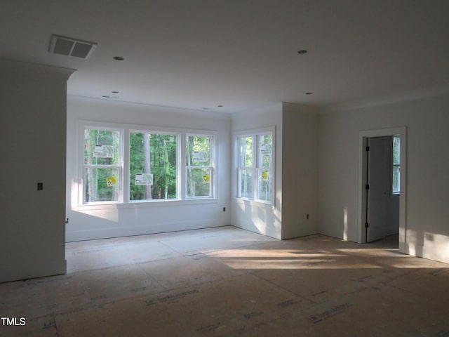 empty room with visible vents