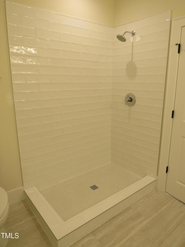 1444 Old Apex Rd, Cary, NC 27513 - bathroom featuring toilet and a shower stall