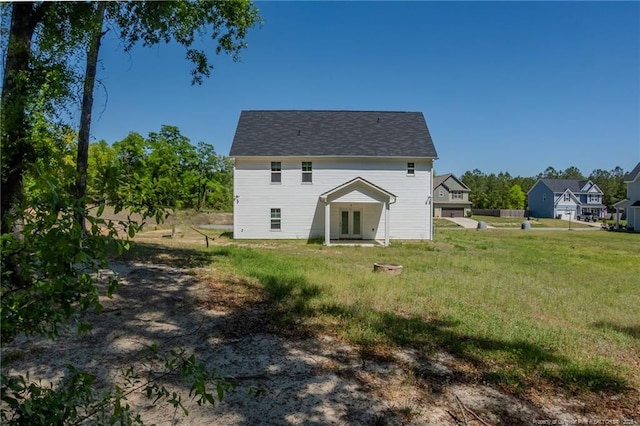 537 Kivett Ct, Fayetteville, NC 28312 - back of house featuring a lawn and french doors