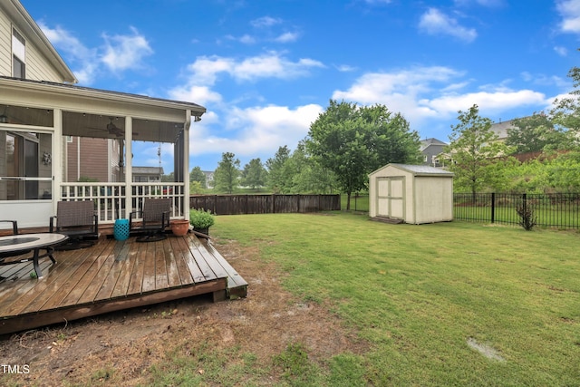 1920 Bright Kannon Way, Wendell, NC 27591 - view of yard with a sunroom and a wooden deck