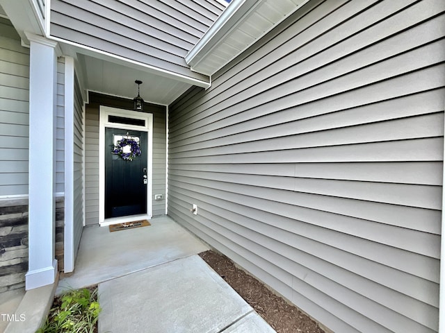view of exterior entry