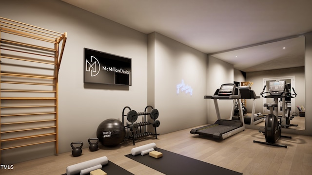 404 Shinleaf Pond Trl, Raleigh, NC 27614 - workout area featuring wood finished floors