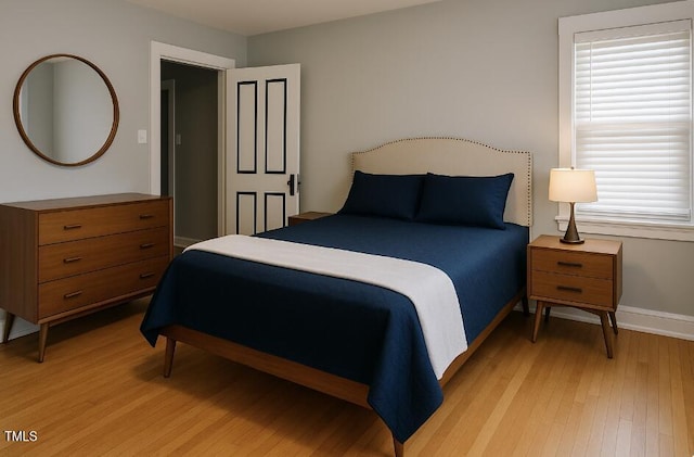 200 S Pettigrew St, Raleigh, NC 27610 - bedroom featuring light wood-type flooring and baseboards