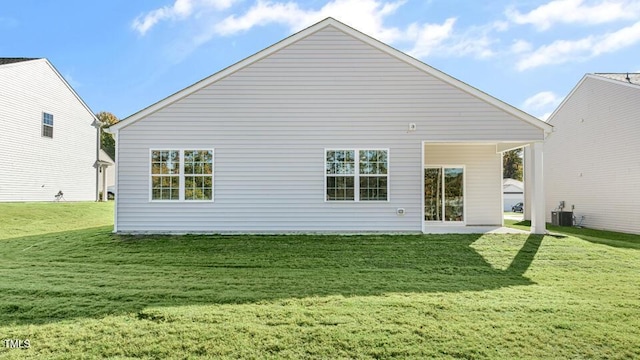 400 Apricot Ln, Carthage, NC 28327 - back of house with central AC unit and a yard