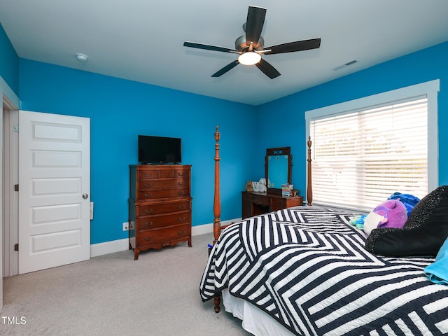 1180 Duke Farm Dr, Wake Forest, NC 27587 - bedroom with carpet flooring, baseboards, and a ceiling fan