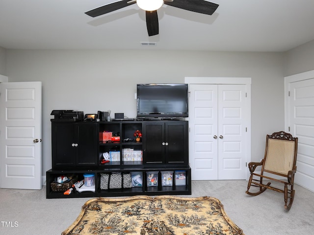 1180 Duke Farm Dr, Wake Forest, NC 27587 - carpeted bedroom featuring a closet and a ceiling fan