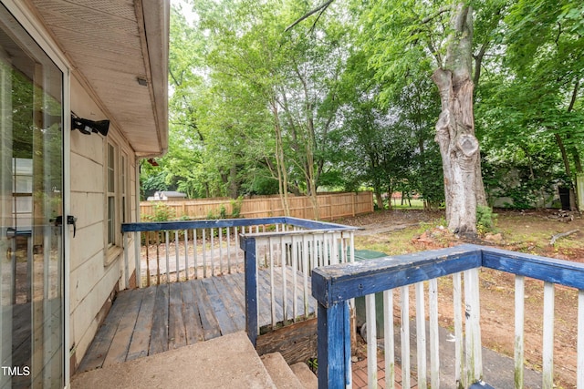 wooden terrace with fence