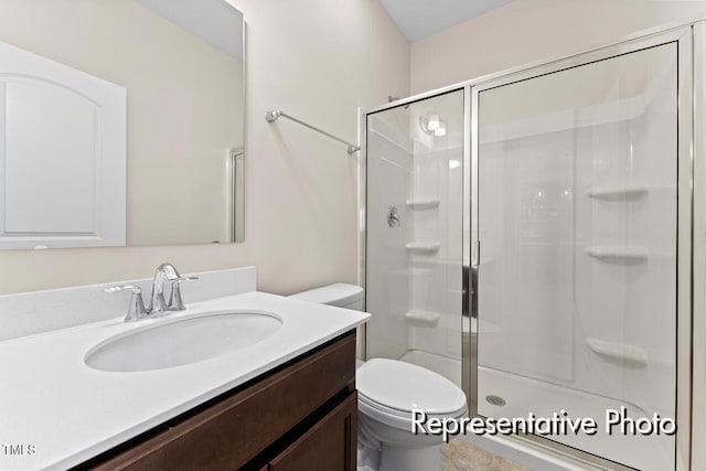260 Curling Creek Dr Unit 235P, Clayton, NC 27527 - full bathroom featuring a stall shower, toilet, and vanity