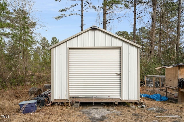 view of shed