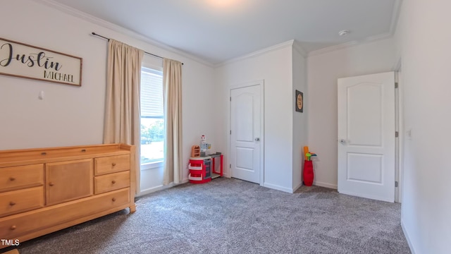 2912 Epps Clark Rd, Siler City, NC 27344 - bedroom featuring carpet, ornamental molding, and baseboards