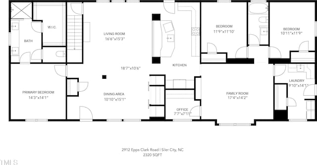 2912 Epps Clark Rd, Siler City, NC 27344 - property floor plan