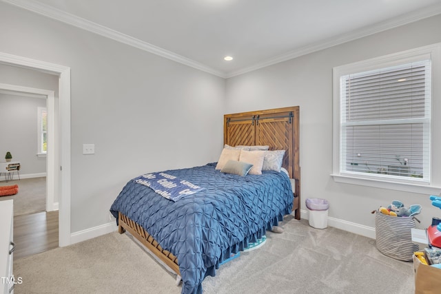 9 Little Sunshine Brk, Smithfield, NC 27577 - carpeted bedroom with baseboards, ornamental molding, and recessed lighting