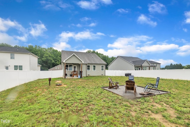9 Little Sunshine Brk, Smithfield, NC 27577 - view of yard with a fire pit and a patio