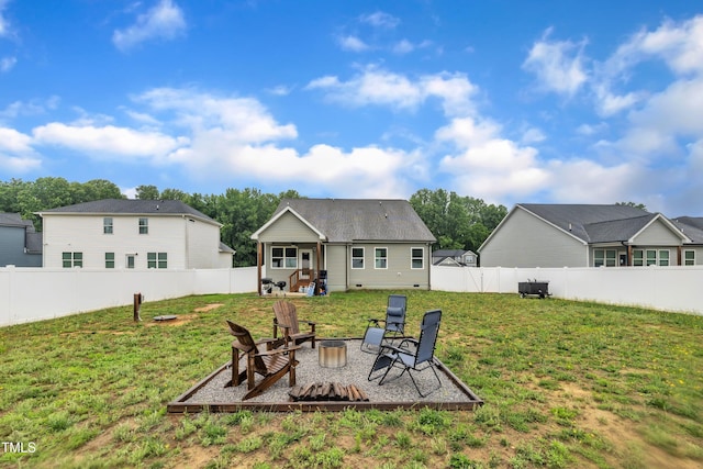 9 Little Sunshine Brk, Smithfield, NC 27577 - view of yard featuring an outdoor fire pit