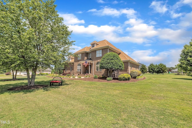 296 Shoreline Dr, Princeton, NC 27569 - view of front of home with a front lawn and brick siding
