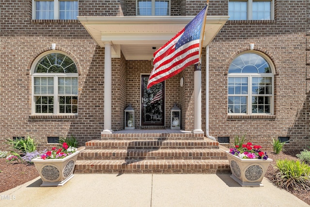 296 Shoreline Dr, Princeton, NC 27569 - doorway to property featuring brick siding