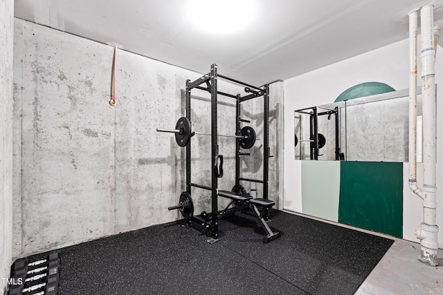 view of workout area