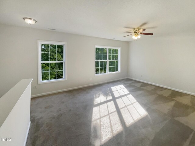 4126 Amber Stone Way, Durham, NC 27704 - empty room with a wealth of natural light, carpet flooring, and ceiling fan