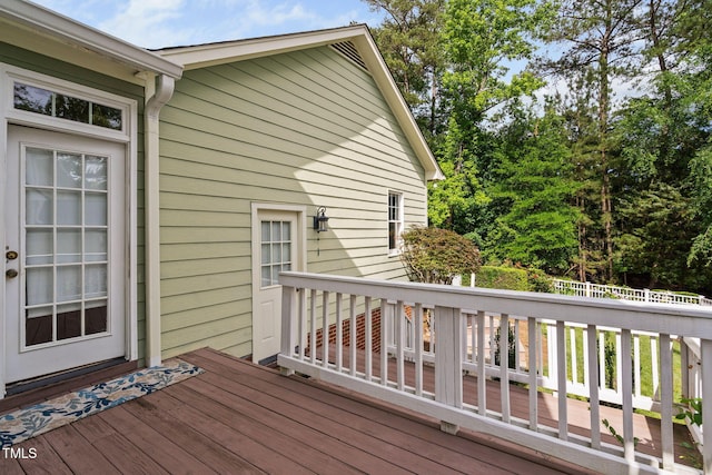 view of wooden deck