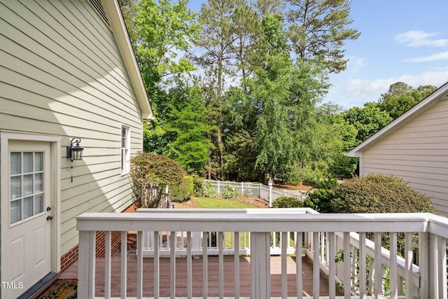 wooden deck with fence