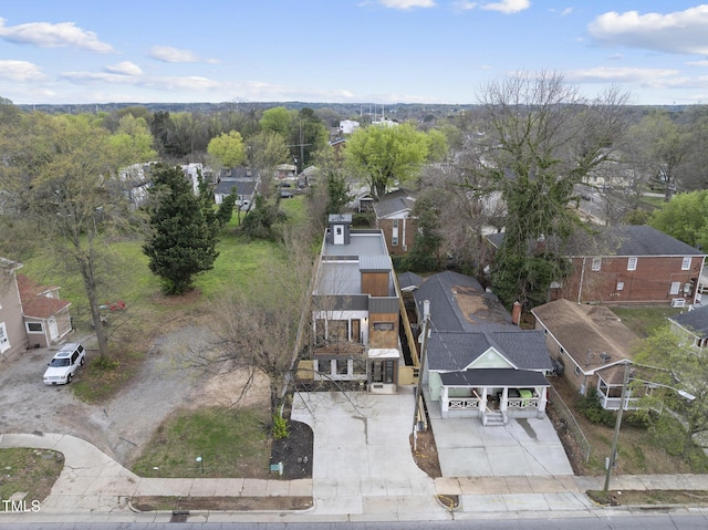 aerial view of residential area