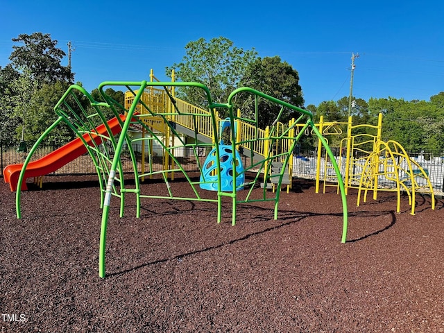 view of community jungle gym