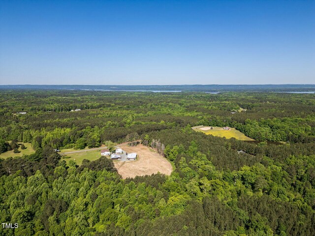 aerial view of a heavily wooded area