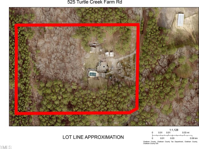 map / location with property parcel outlined