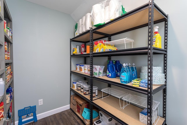 view of storage area