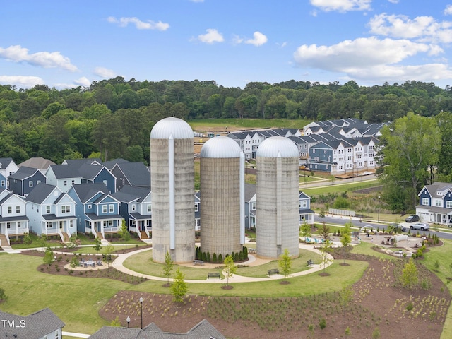 aerial perspective of suburban area