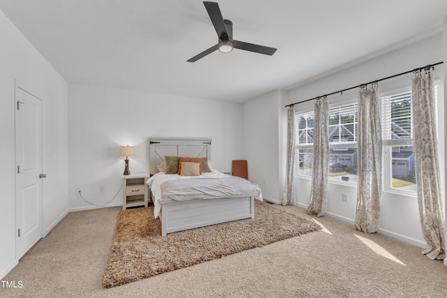 416 Durants Neck Ln, Morrisville, NC 27560 - bedroom featuring carpet, baseboards, and a ceiling fan