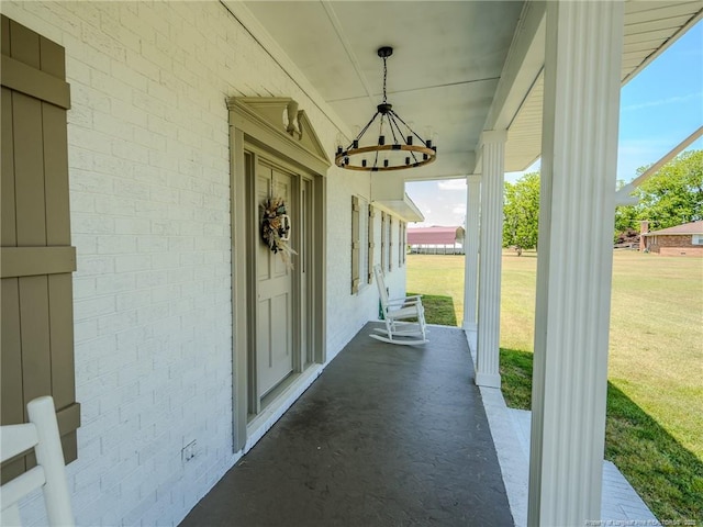 view of patio / terrace with a porch