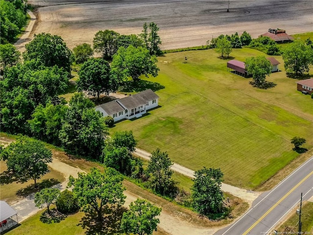 bird's eye view featuring a rural view