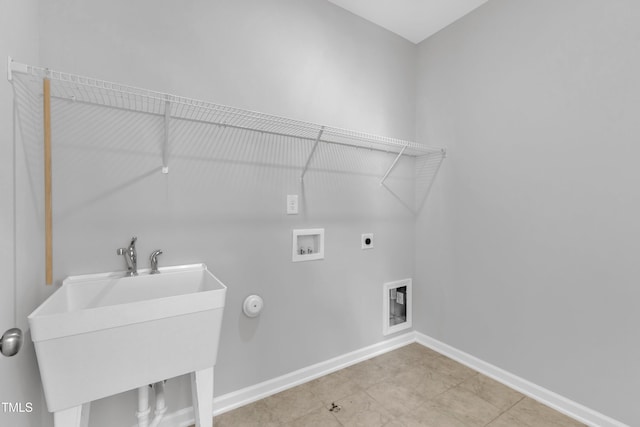 2100 Curry Meadow Way, Durham, NC 27703 - laundry area featuring washer hookup, hookup for an electric dryer, and baseboards