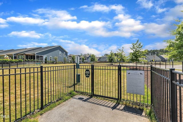2100 Curry Meadow Way, Durham, NC 27703 - view of patio with a dog friendly area and a residential view