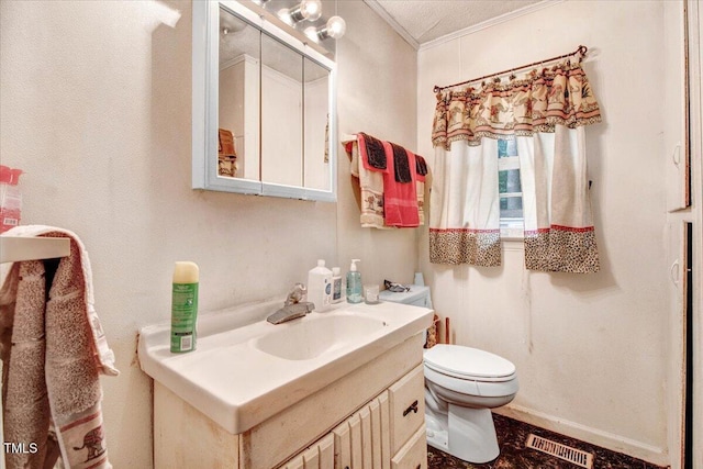 320 Dead End Rd, Enfield, NC 27823 - bathroom featuring ornamental molding and vanity