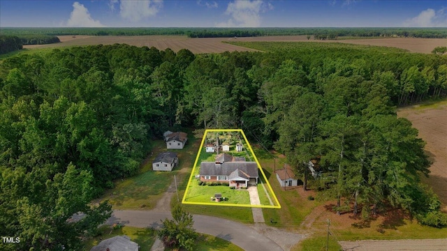 320 Dead End Rd, Enfield, NC 27823 - aerial view of sparsely populated area with large plots for crops and property boundaries highlighted