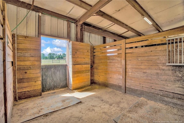 view of horse barn