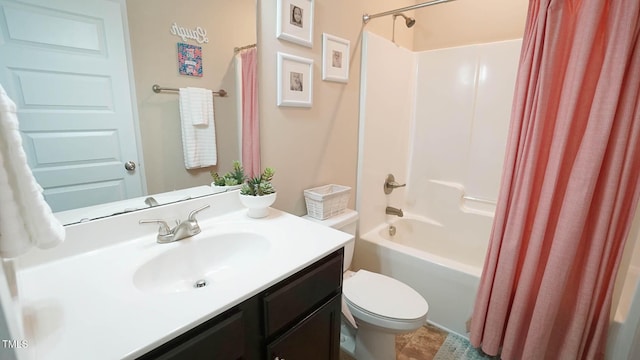 65 Wood Green Dr, Wendell, NC 27591 - full bathroom with toilet, tile patterned floors, shower / tub combo, and vanity