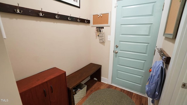 65 Wood Green Dr, Wendell, NC 27591 - mudroom featuring baseboards and wood finished floors