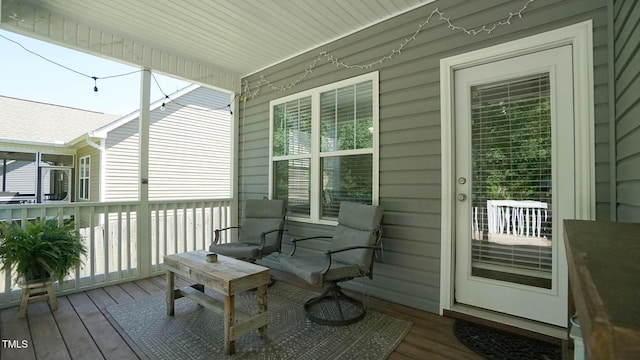 65 Wood Green Dr, Wendell, NC 27591 - wooden terrace featuring a porch