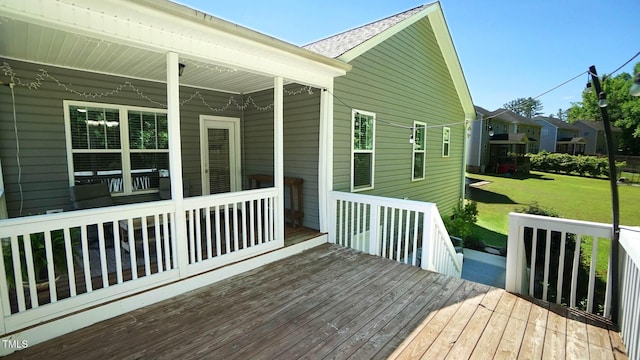 65 Wood Green Dr, Wendell, NC 27591 - wooden deck featuring a yard