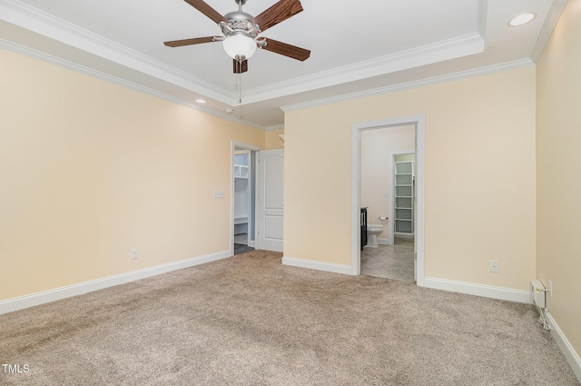 91 Carsons Creek Trl, Wendell, NC 27591 - unfurnished bedroom with a spacious closet, carpet, ornamental molding, a closet, and baseboards