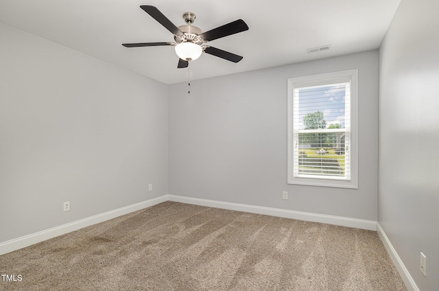 91 Carsons Creek Trl, Wendell, NC 27591 - carpeted spare room featuring baseboards and a ceiling fan