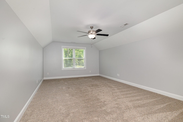 91 Carsons Creek Trl, Wendell, NC 27591 - bonus room with carpet floors, vaulted ceiling, baseboards, and ceiling fan