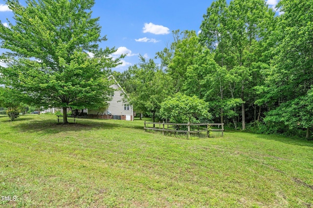 view of green lawn
