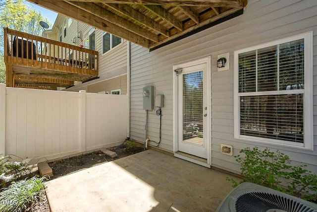 8016 Sycamore Hill Ln, Raleigh, NC 27612 - view of patio with central air condition unit and fence