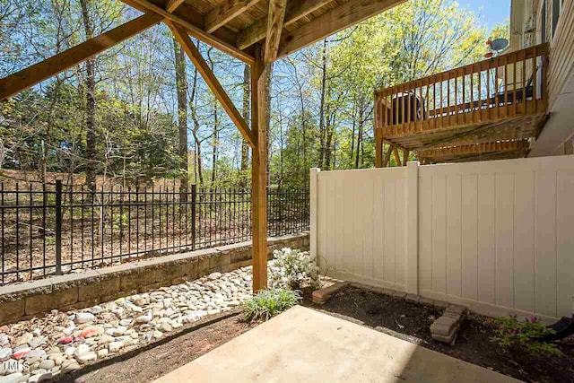 8016 Sycamore Hill Ln, Raleigh, NC 27612 - view of patio / terrace featuring a fenced backyard